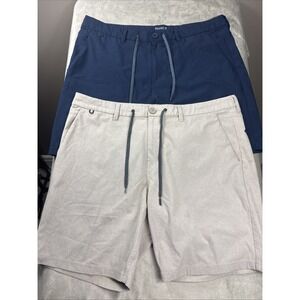Roark 2 Pack Bundle Men Explorer Shorts 2.0 size 40 Blue & Khaki Hike Casual EUC